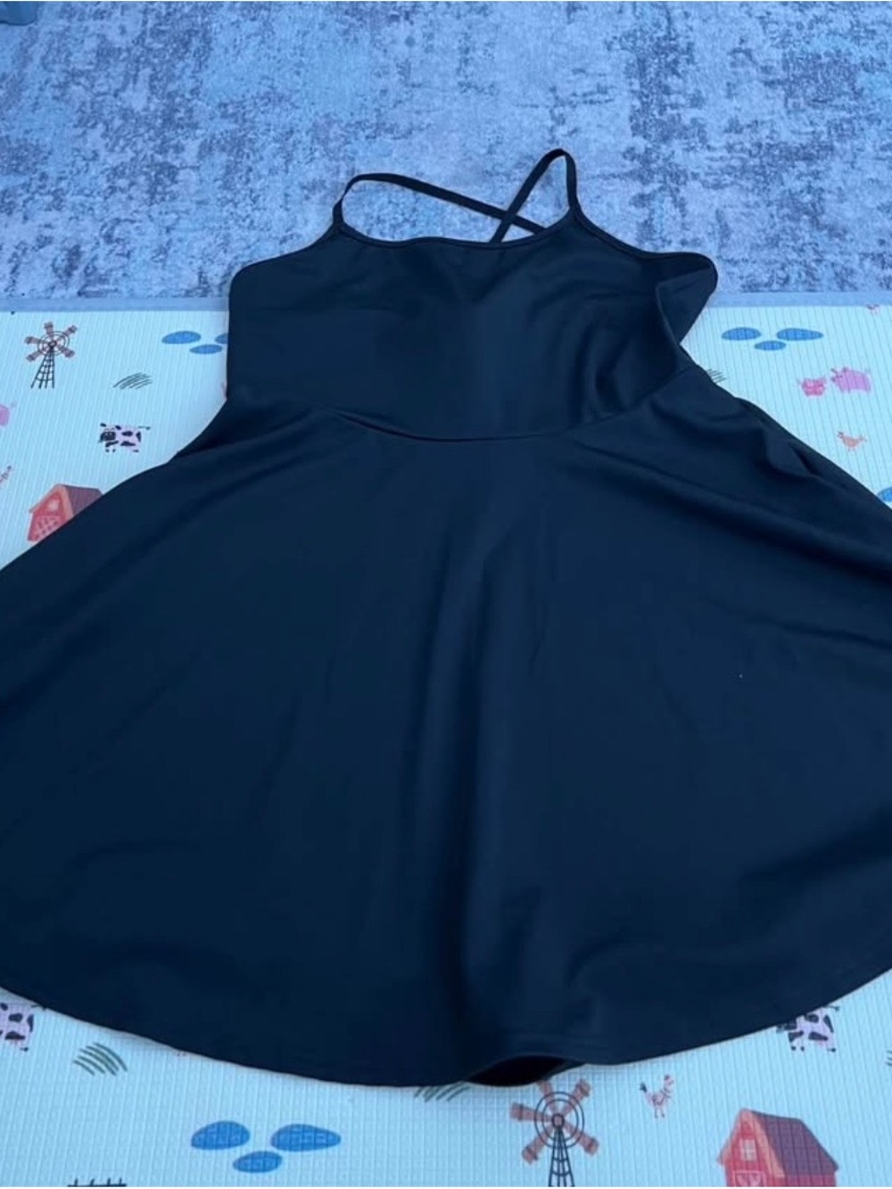 Black Strappy Athletic Dress - Women